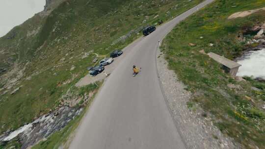 长板速降运动FPV航拍