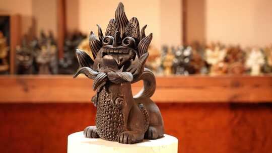 云南传统工艺瓦猫非遗工艺品展示4K