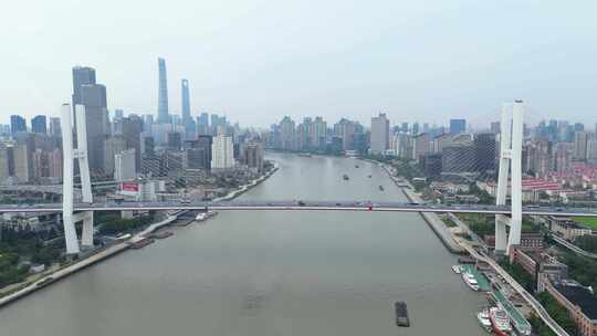 南浦大桥4k航拍视频素材模板下载