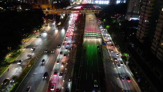 深圳桂庙路桂庙隧道夜景