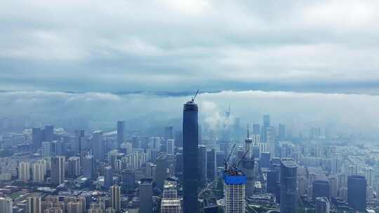 城市台风雨天济南