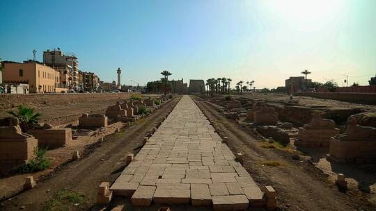 埃及卢克索神庙视频素材模板下载
