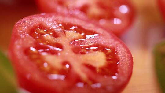 微距西红柿瓤西红柿籽 (4)视频素材模板下载