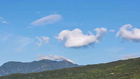 夏季山中云朵天空素材延时