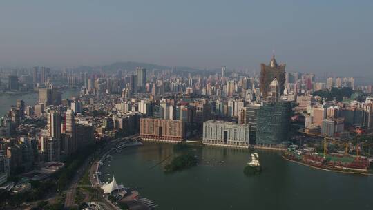 澳门航拍 新葡京 城市风景