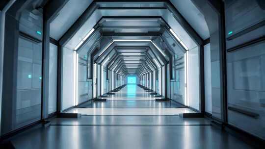 科幻风格未来感科技隧道