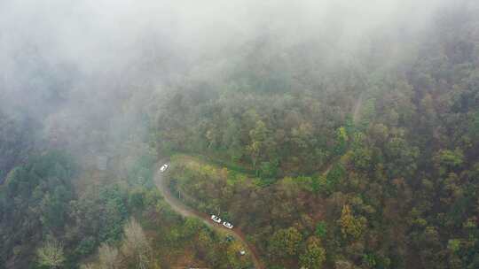 航拍秦岭秋景