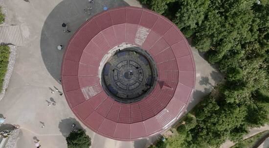 景德镇浮梁县新平瓷宫航拍 景德镇瓷宫