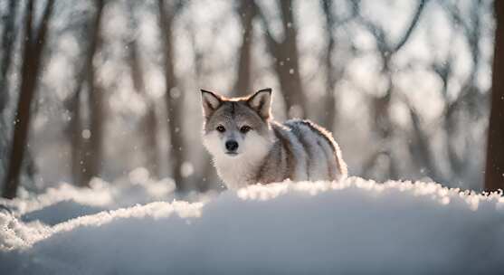 冬天雪地特写雪天风景下雪风光唯美冬季雪景