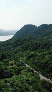 旅游景区航拍湖南湘潭昭山风景区