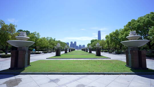 武汉江岸区汉口江滩风景