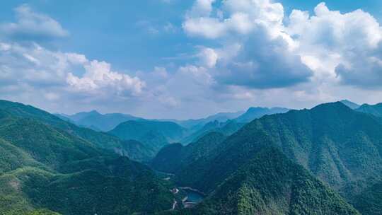 江西抚州马头山原始森林公园延时航拍