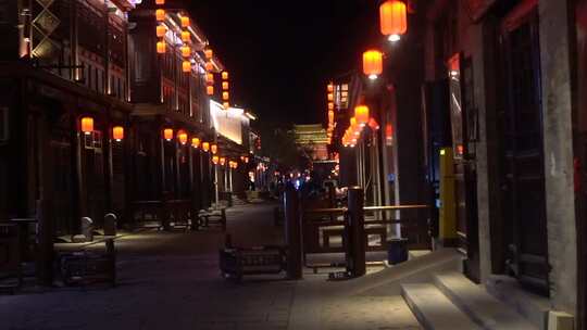 永年城 广府古城 夜景 灯光秀 古城街道