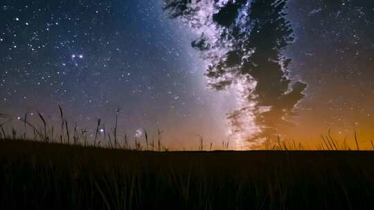 草原繁星 天地辉映 辽阔诗意画面