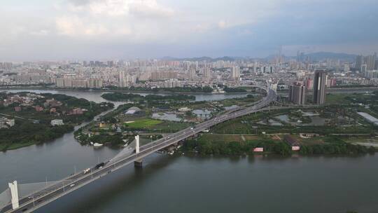 东莞黎川大桥航拍视频素材模板下载