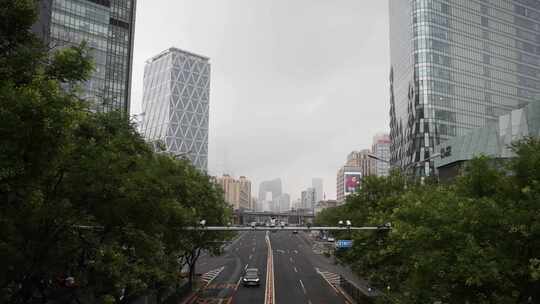 宣传片北京cbd下雨