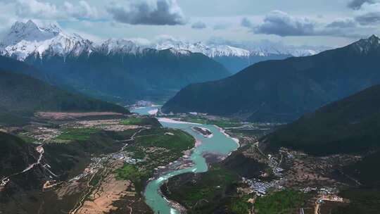 雪山河长江黄河发源地大河