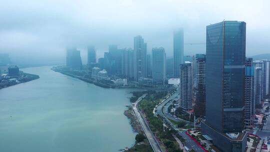 浓雾下的珠澳十字门水道