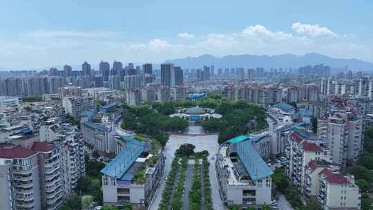 福州榕城广场航拍居民区住宅区金山生活区