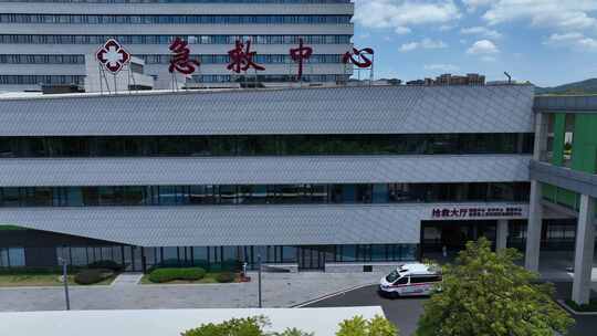 南安市医院航拍上海大学附属医院单体医院