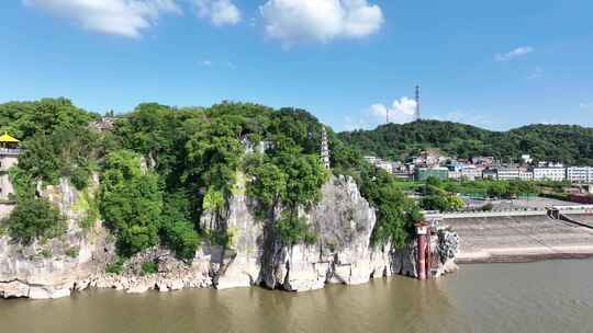 江西省九江市湖口县石钟山环绕航拍