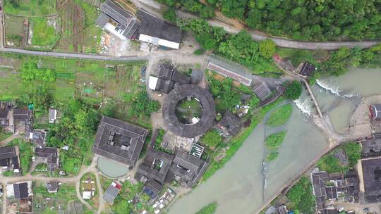 福建土楼云水谣怀远楼航拍漳州南靖土楼