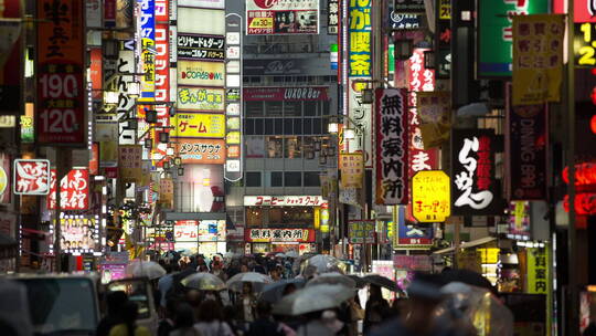 日本繁华的街道视频素材模板下载