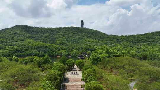 香山 聆风塔 香山航拍视频素材模板下载