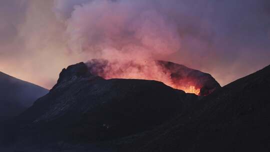 火山，熔岩流，火山，喷发