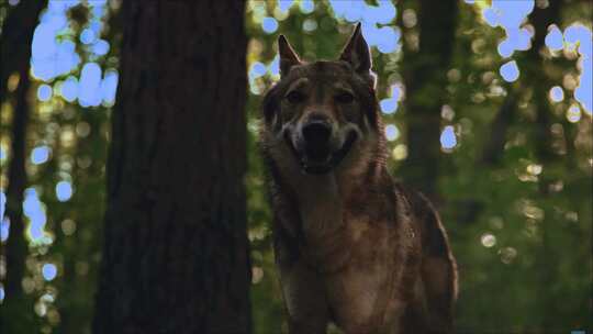 森林中的狼视频素材模板下载