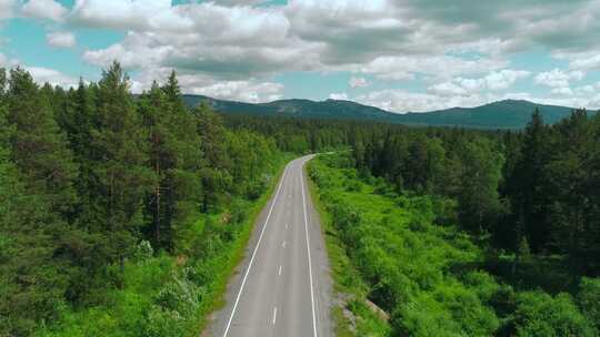 航拍公路风景远方的路人生道路自然风景