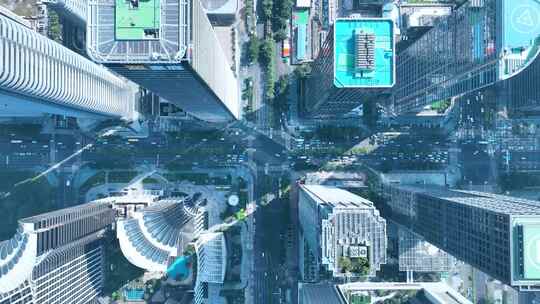 【合集】未来城市俯拍城市科技感商业中心