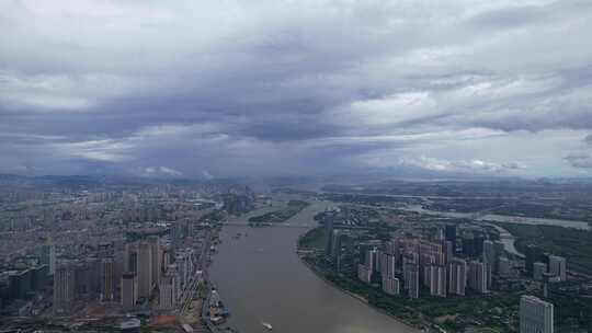 大雨将至的广州航拍