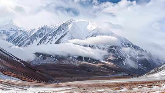 4K珠穆朗玛峰高峰雪山最高海拔