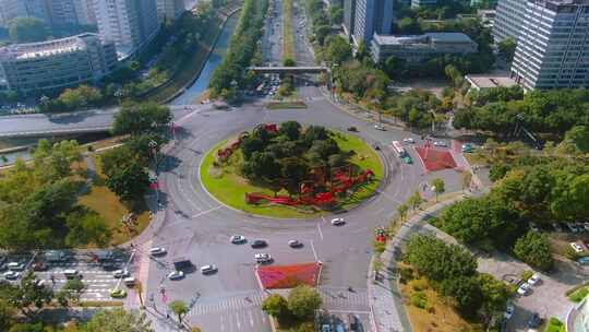 航拍黄埔 科学广场 科学大道