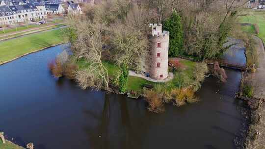 舍纳文城堡，在荷兰乌得勒支省当地被称为卡视频素材模板下载