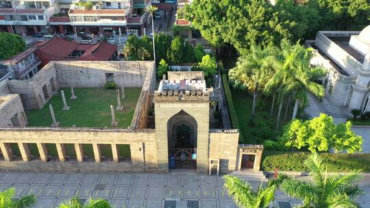 泉州清净寺航拍伊斯兰教建筑光明城旅游景点