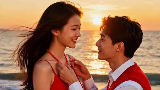 新年情侣温馨浪漫家庭家人春节人物