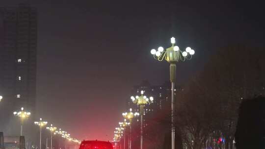 航拍 雄安 冬季 夜景 晚上 航拍雄安夜景