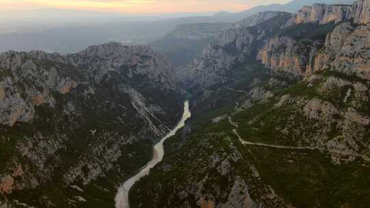 Verdon Gorge，河，峡谷，山