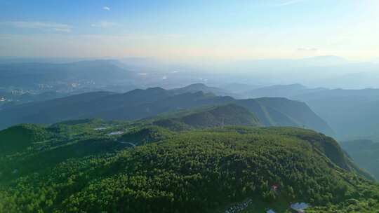 航拍四川北大门广元古蜀道山脉风景