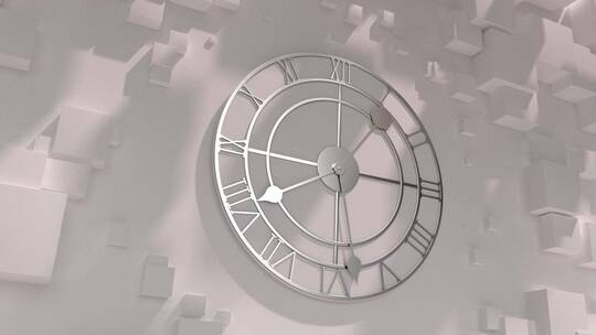 抽象概念罗马数字钟表高端房地产动态视频