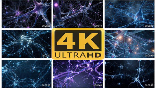 4K大脑神经元神经网络细胞2高清在线视频素材下载