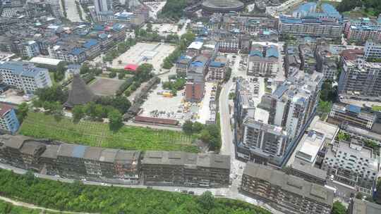 广西柳州地区三江县城建筑风光