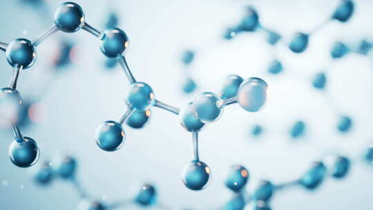 透明生物科技分子背景三维渲染