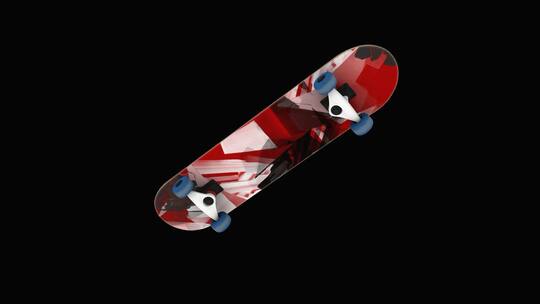 滑板三维立体模型元素展示