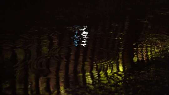 夜晚 下雨天 城市街道 下雨