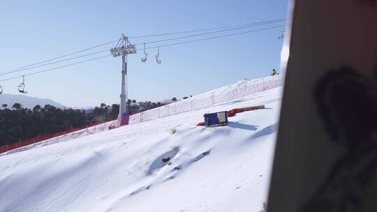 滑雪场缆车视频素材模板下载