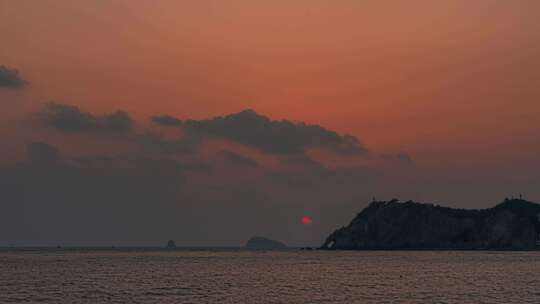 大连海上日落延时