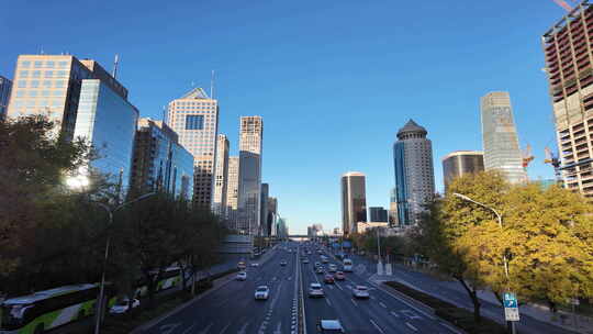 北京cbd城市生活街景